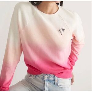 Marine Layer Ombré Vintage Terry Sweatshirt Size Medium Pink Beach Casual